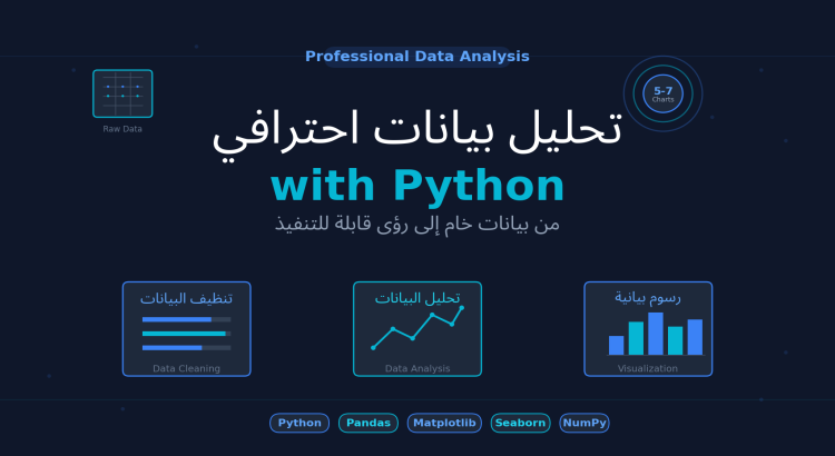 تحليل بيانات احترافي بلغة Python مع رسوم بيانية وتقرير مفصل .
