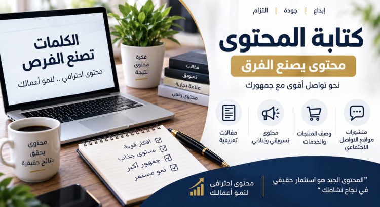 كتابة محتوى احترافي وإبداعي